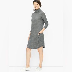 Talbots Asymmetrical zip terry dress Gray - XL with pockets!